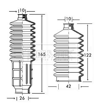 BORG & BECK Kaitsekummikomplekt,rooliseade BSG3029